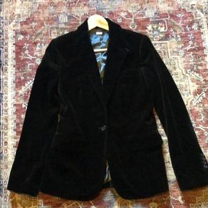 JCREW Velvet Black Blazer, 100% Cotton